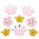 Boton decorativo 7682 princess crowns-BD0222