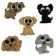 Boton decorativo 7687  playful puppies-BD0226