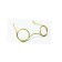 Lentes no.1 dorado  6 cm-LN0001