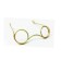 Lentes no.3 dorado  8 cm-LN0005