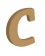 Letra c 12cm x 12mm tipografia chaparral-MD0234