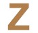 Letra z 21cm x 3mm tipografia arial-ML1184