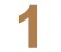 Numero 1 21cm x 3mm tipografia arial-ML1189
