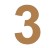Numero 3 21cm x 3mm tipografia arial-ML1191
