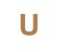Letra u arial mini 3.5 cms-ML1564