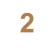Numero 2 arial mini 3.5 cms-ML1571