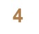 Numero 4 arial mini 3.5 cms-ML1573