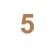 Numero 5 arial mini 3.5 cms-ML1574