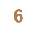 Numero 6 arial mini 3.5 cms-ML1575