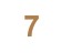 Numero 7 arial mini 3.5 cms-ML1576