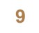 Numero 9 arial mini 3.5 cms-ML1578