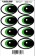 Planilla 145v-73 mm ojo verde 8 pzas. nacional 48 x 73 mm-PL0266