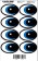 Planilla 145a-73 mm ojo azul 8 pzas. nacional 48 x 73 mm-PL0267