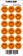 Planilla 7 cara feliz naranja 18 pzas. nacional 25 x 25 mm-PL0315