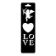 Estencil  mini love  papel kraft 5.13 x 18.8 cms-ST0552