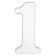 Numero 1 en unicel arial bold 24 cms-UN0101