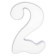 Numero 2 en unicel arial bold 24 cms-UN0102